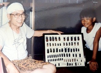 1997年8月30日昆虫教室が縁で虫屋になった築島浩樹君と
